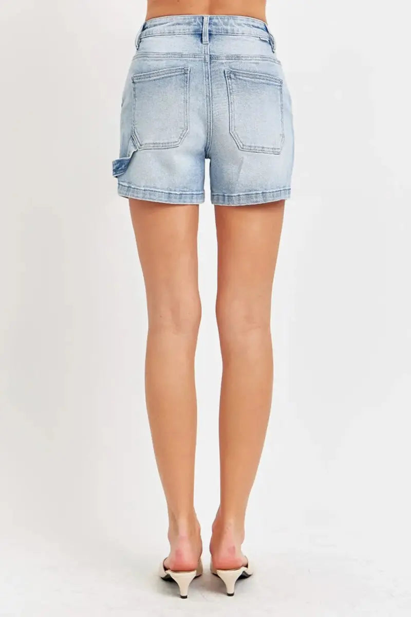 Risen Full Size High Rise Denim Shorts for Women Fashion - Love Salve